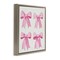 Stupell Industries Four Soft Pink Bows Floating Frame, design by Petal Prints Design